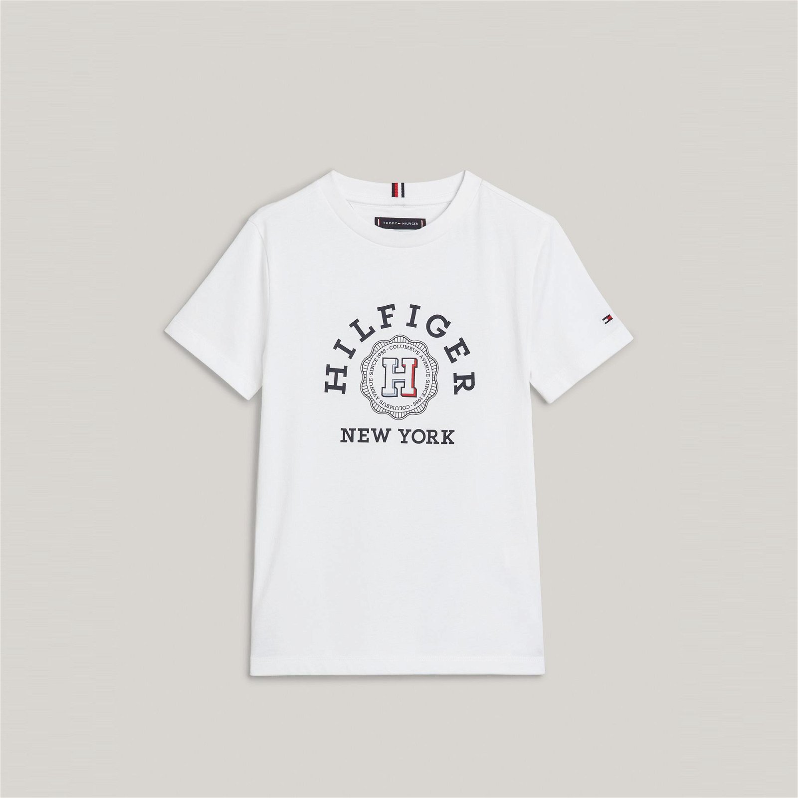 Tommy Hilfiger Monotype Arch Erkek Çocuk Beyaz T-Shirt
