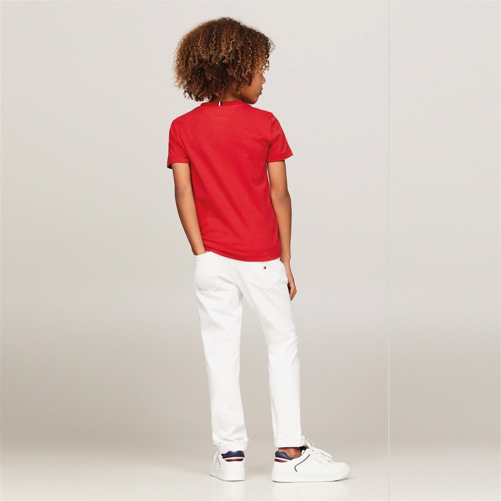 Tommy Hilfiger Monotype Arch Erkek Çocuk Kırmızı T-Shirt
