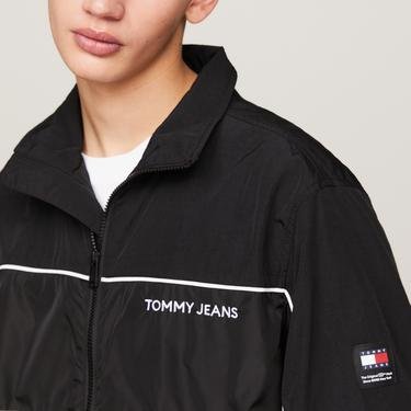  Tommy Jeans Essential Piping Erkek Siyah Ceket