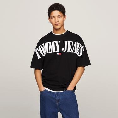  Tommy Jeans Badge Erkek Siyah T-Shirt
