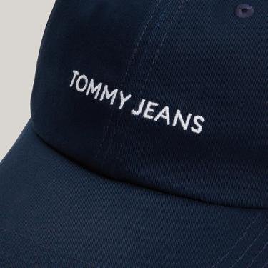  Tommy Jeans Linear Logo Kadın Mavi Şapka
