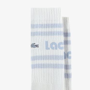  Lacoste Erkek Baskılı Beyaz Çorap