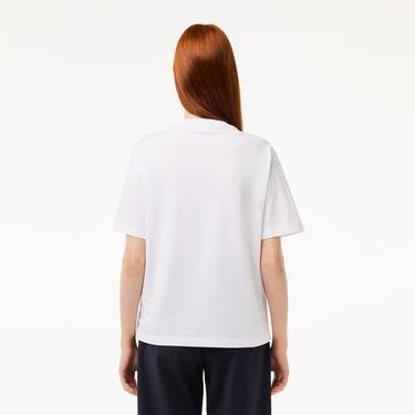  Lacoste Classic Kadın Beyaz T-Shirt
