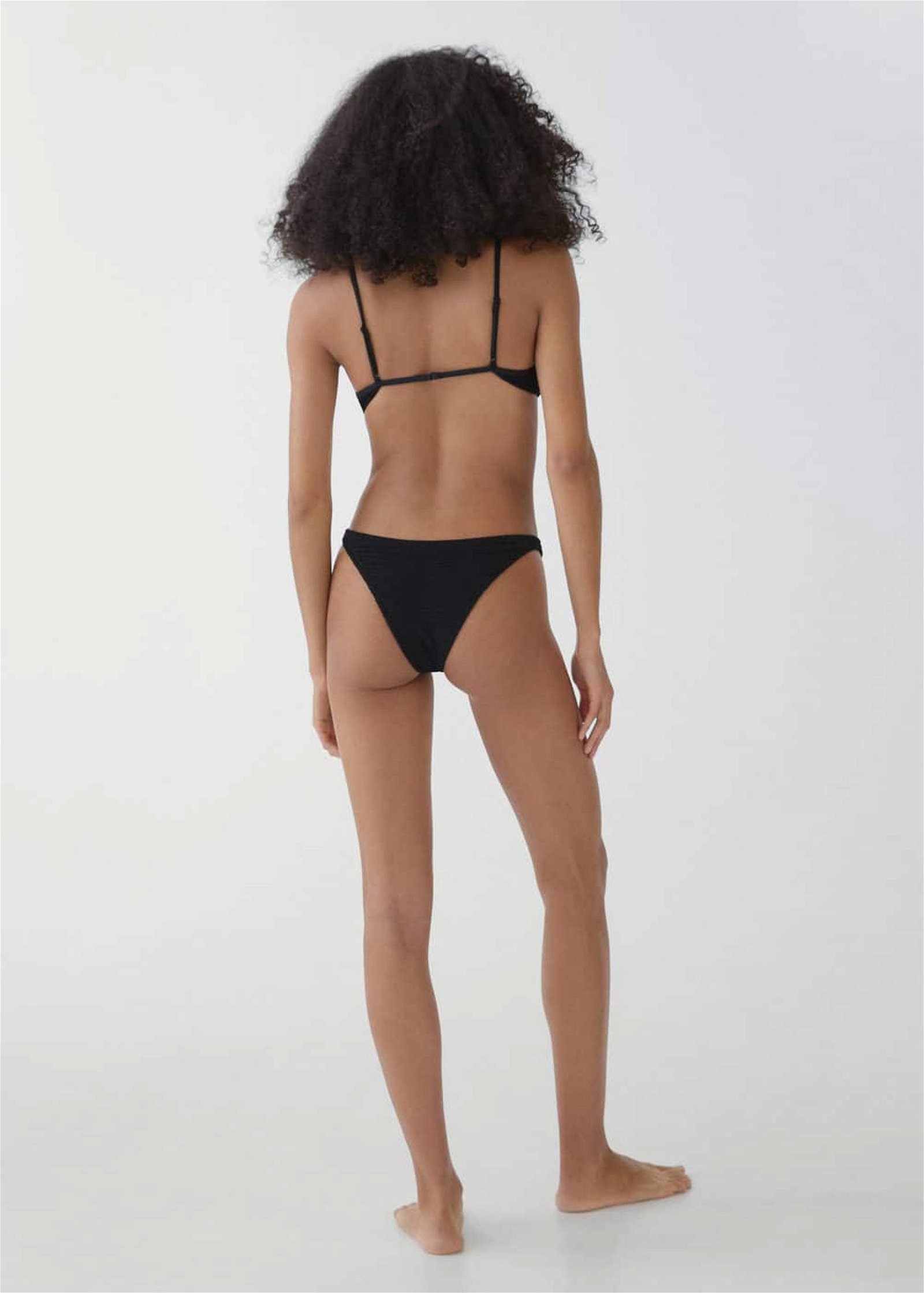 Mango Kadın Dokuma Bikini Altı Siyah