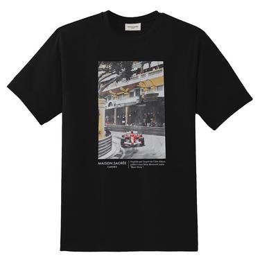  Maison Sacrée Larvotto Siyah Baskılı T-Shirt