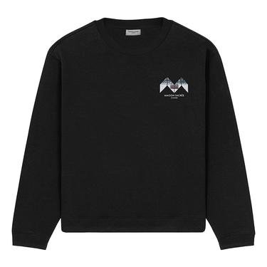  Maison Sacrée Sur La Neige Siyah Baskılı Sweatshirt