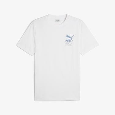  Puma Brand Love Graphic Erkek Beyaz T-Shirt
