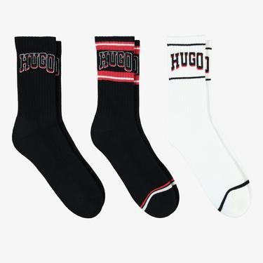  Hugo Qs Basketcall Cc Erkek Renkli 3'lü Çorap