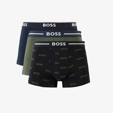  Boss Bold Design Erkek 3'lü Renkli Boxer