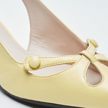  No. 21 Slingback Kadın Sarı Topuklu Ayakkabı