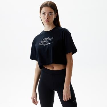  Skechers Graphic Kadın Siyah T-Shirt