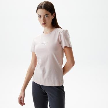  Calvin Klein Jeans Monologo Kadın Pembe T-shirt
