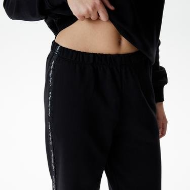  Calvin Klein Jeans Logo Elastic Kadın Siyah Eşofman Altı