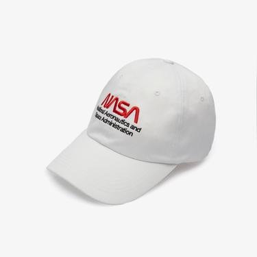  Alpha Industries Nasa Worm Logo Unisex Beyaz Şapka