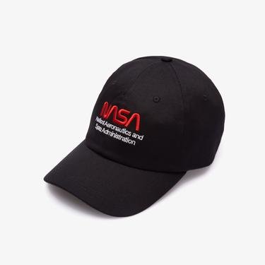  Alpha Industries Nasa Worm Logo Unisex Siyah Şapka
