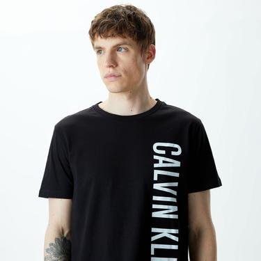  Calvin Klein Bisiklet Yaka Erkek Siyah T-shirt