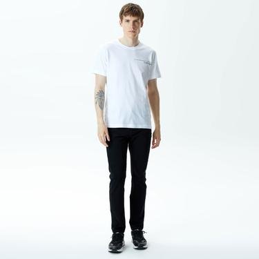  Calvin Klein Bisiklet Yaka Erkek Beyaz T-shirt