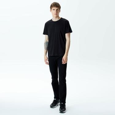  Calvin Klein Bisiklet Yaka Tape Erkek Siyah T-shirt