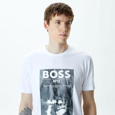  Boss Te_Bossticket Erkek Mavi T-Shirt