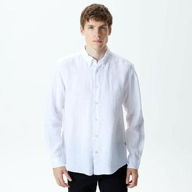  Boss S-Liam Erkek Beyaz Gömlek