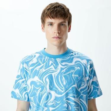  Boss Te_Ocean Erkek Mavi T-Shirt