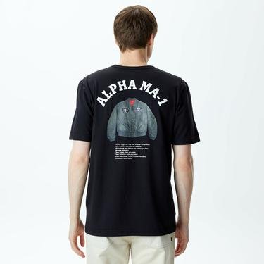  Alpha Industries Ma-1 Unisex Siyah T-shirt