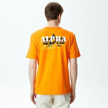  Alpha Industries Stencil Unisex Turuncu T-shirt