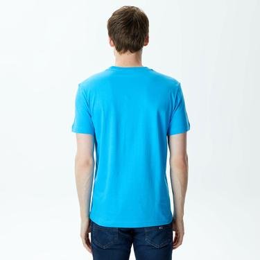  Calvin Klein Bisiklet Yaka Erkek Mavi T-shirt