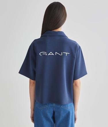  GANT Kadın Lacivert Oversize Fit Logolu Polo