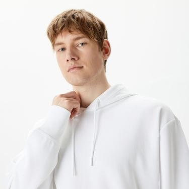  Calvin Klein Jeans Diffused Erkek Beyaz Sweatshirt