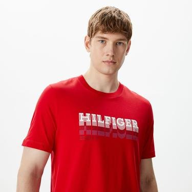  Tommy Hilfiger Fade Erkek Kırmızı T-Shirt