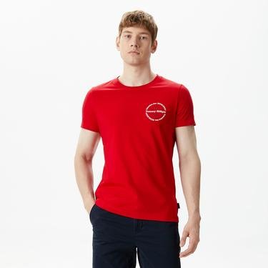  Tommy Hilfiger Roundle Erkek Kırmızı T-Shirt