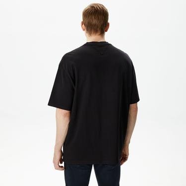  Tommy Jeans Serif Linear Erkek Siyah T-Shirt