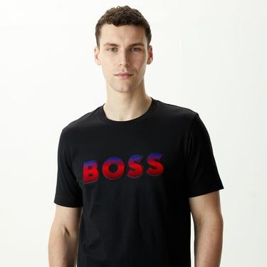  Boss Tiburt 420 Erkek Siyah T-Shirt