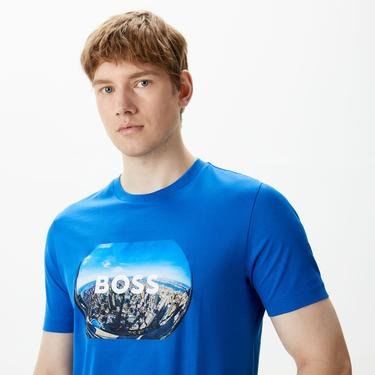  Boss Tiburt 511 Erkek Mavi T-Shirt