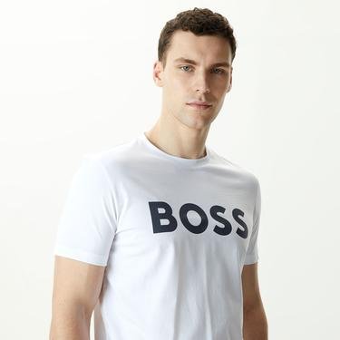  Boss Thinking 1 Erkek Beyaz T-Shirt