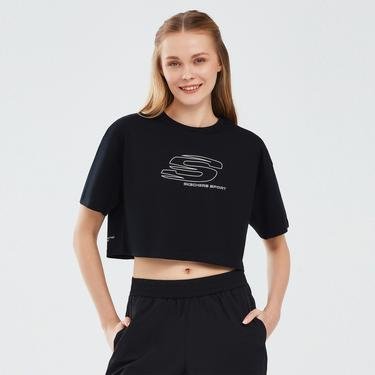  Skechers Graphic Kadın Siyah T-Shirt