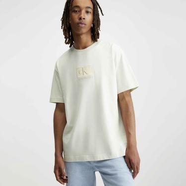  Calvin Klein Jeans Casual Utility Erkek Beyaz T-Shirt