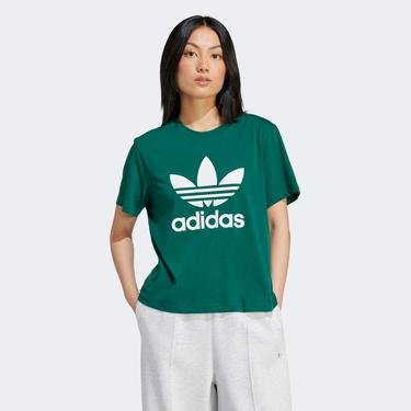  adidas Trefoil Boxy Kadın Yeşil T-Shirt