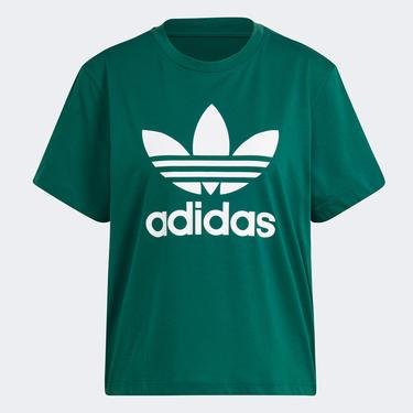  adidas Trefoil Boxy Kadın Yeşil T-Shirt