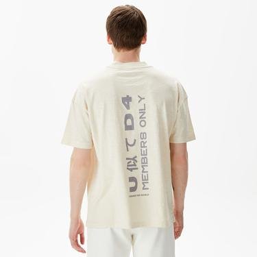  UNITED4 Classic Erkek Krem T-Shirt