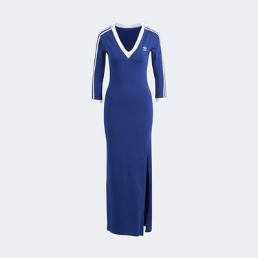  adidas Adicolor Classics 3-Stripes Maxi Kadın Mavi Elbise