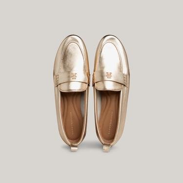  Tommy Hilfiger Leather Moccasin Gold Kadın Altın Rengi Ayakkabı