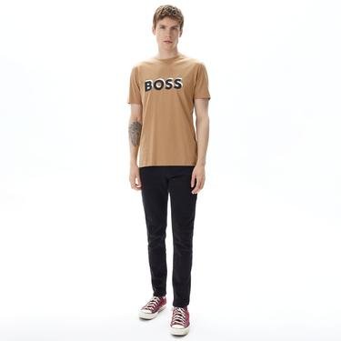  Boss Tiburt 427 Erkek Kahverengi T-Shirt