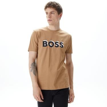  Boss Tiburt 427 Erkek Kahverengi T-Shirt