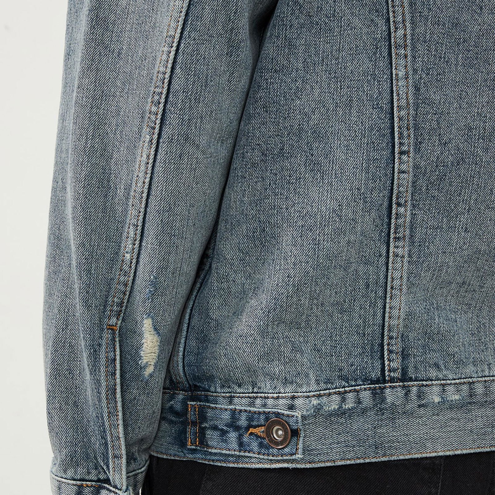 Ra Denim Erkek Vintage Yıkama Japanese Retro Trucker Ceket