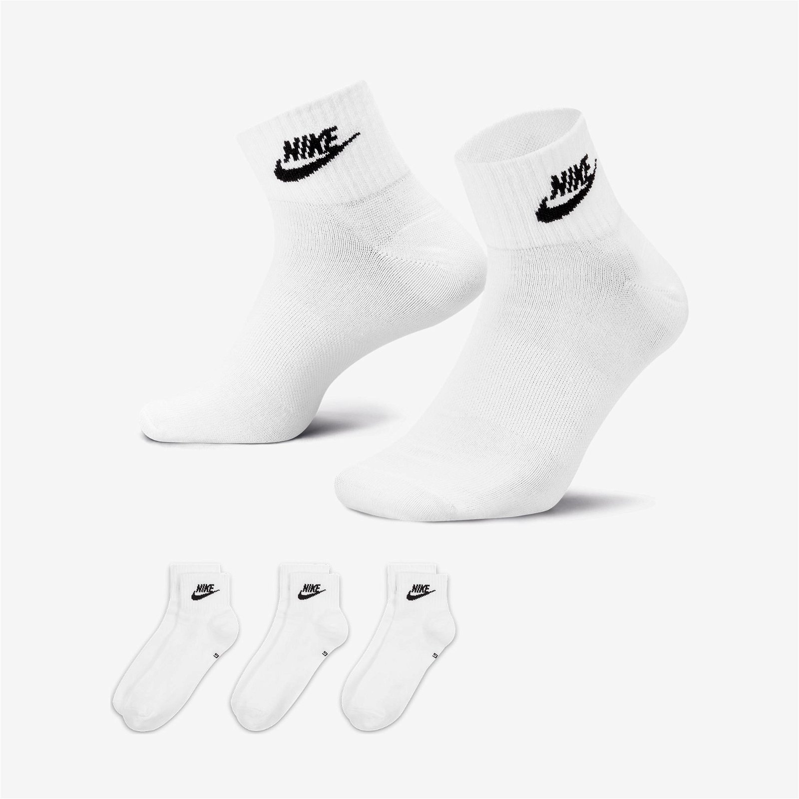 Nike Sportswear Everyday Essential An 3'lü Unisex Beyaz Çorap