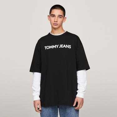  Tommy Jeans Bold Classics Erkek Siyah T-Shirt