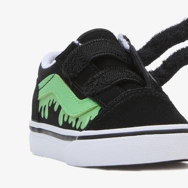  Vans Old Skool V Bebek Siyah/Yeşil Sneaker