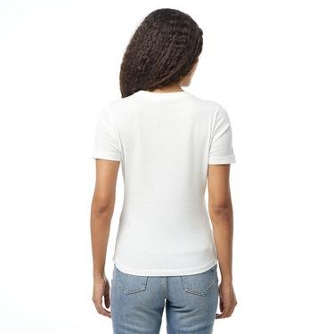  Tommy Hilfiger Slim Track Kadın Beyaz T-Shirt